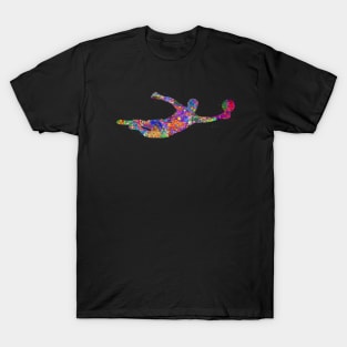 Goalkeeper watercolor art T-Shirt